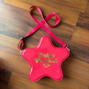 Polly Pocket Star Shaped Crossbody Bag Pink Patent Faux Leather